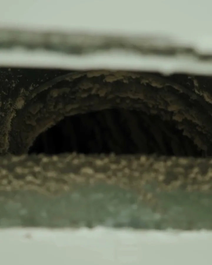 A whole house media filter installed on the return duct